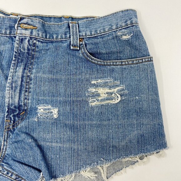 LEVI'S | Distressed Denim Cut-Off Shorts - Picture 4 of 10